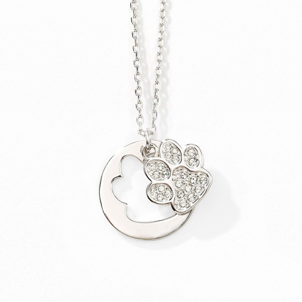 Paws Off‎ Necklace ~ Touchstone Crystal by Swarovski